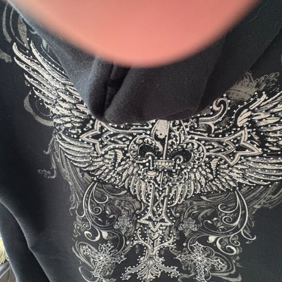 Black Hoodie with angel wings - Picture 5 of 6